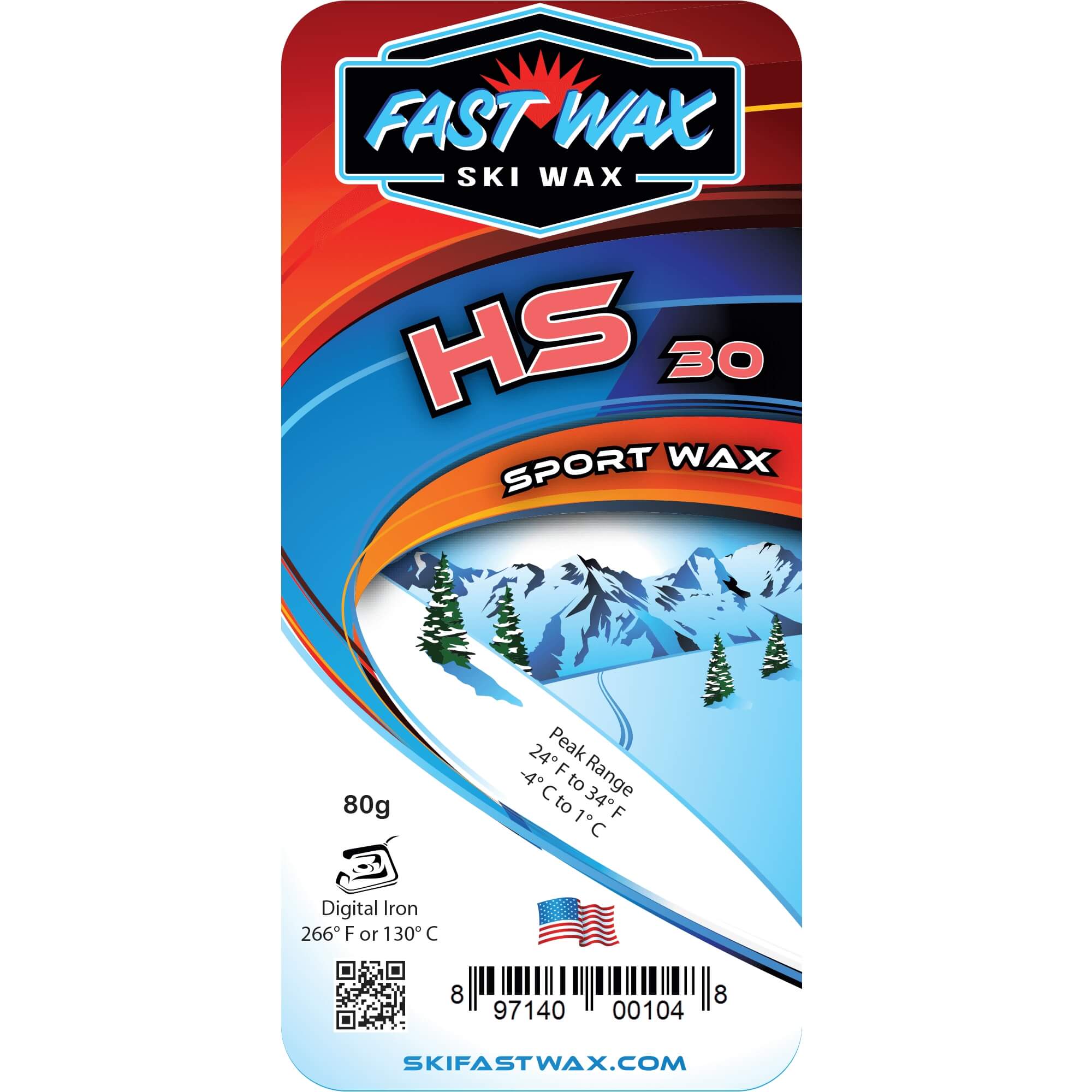 Paraffin ski wax for skiing or boarding, fast and durable